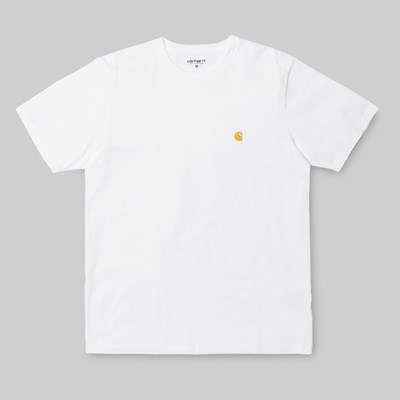 CARHARTT WIP CHASE SS T-SHIRT WHITE GOLD 